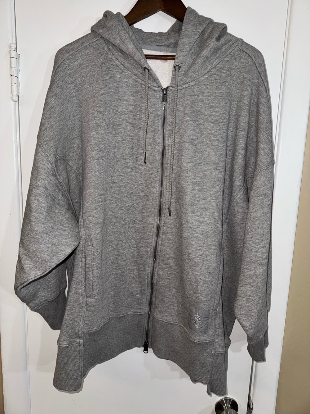 FP Movement by Free People Gray Zip-Up Hoodie Sweatshirt